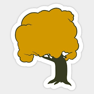 Vintage Ochre Tree Sticker